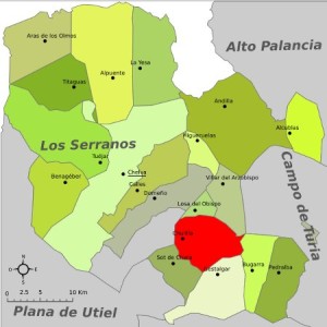 Chulilla comarca serrania