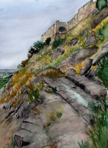 El esbarador de Chulilla @jc_iserte_watercolors