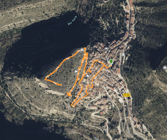 Route zur Burg Chulilla wikiloc