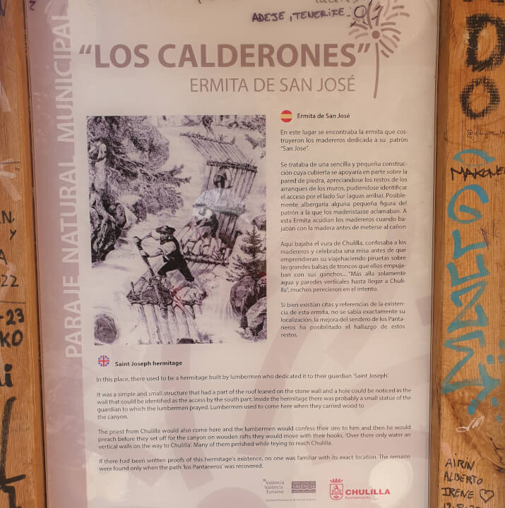 Tafel der Einsiedelei der Gancheros